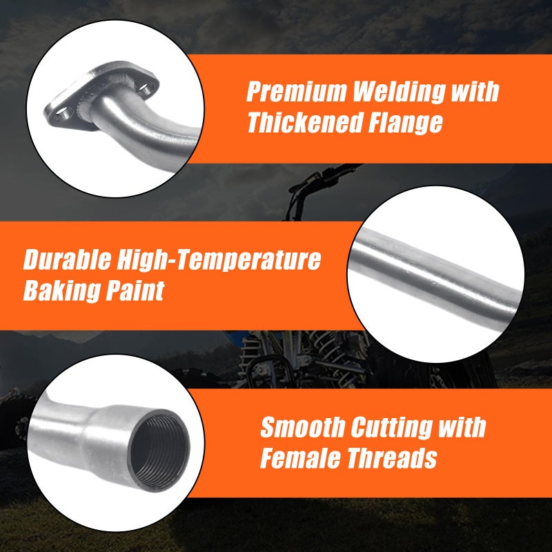 JOIQEXJ Exhaust Header Pipe for Predator 196cc 212cc GX160 GX200 Go Kart - Image 4